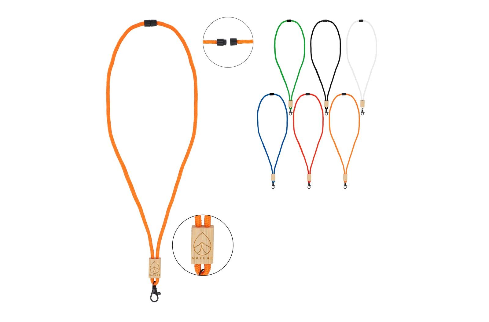 R-PET paracord lanyard Oranje