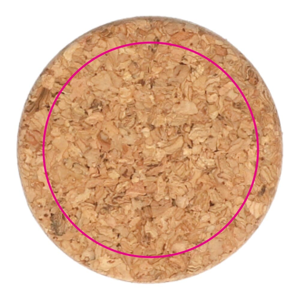 Matglazen gerecycled fles met kurken dop 500ml Ecru / Wit