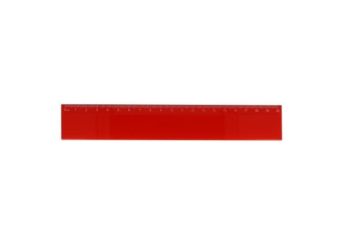 Liniaal 20cm Rood