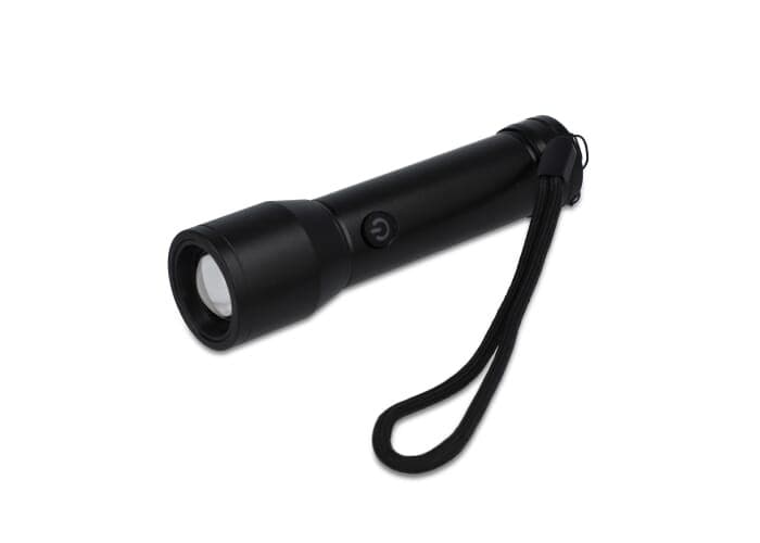 Oplaadbare IPX4-zaklamp van gerecycled aluminium