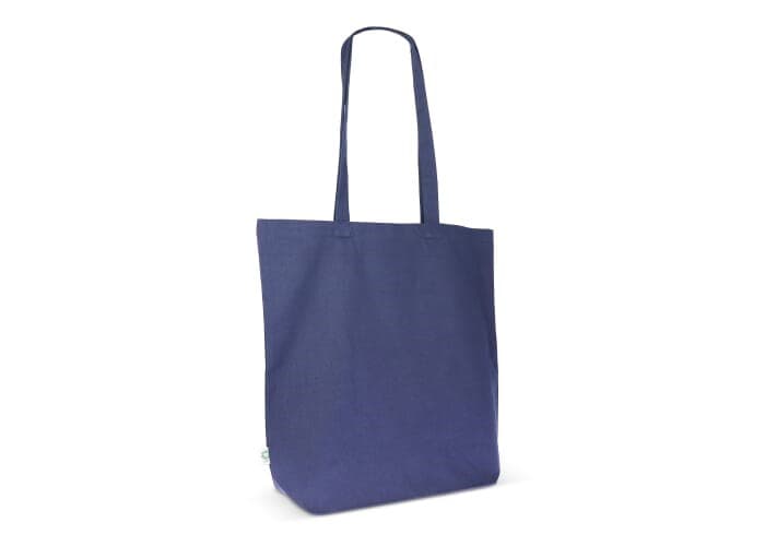 Schoudertas biologisch katoen kleur lang 270g/m² 42x12x43 cm