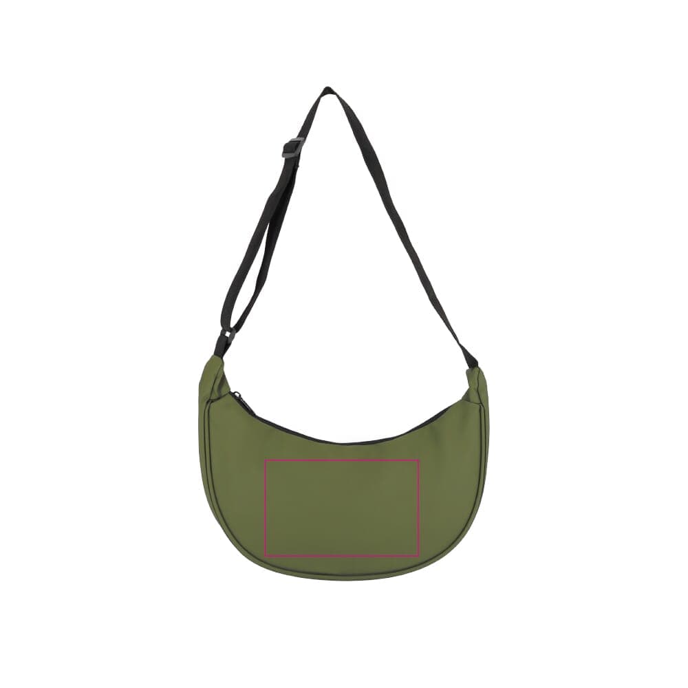 PU-gecoat R-PET 600D halve maan sling tas Grijs