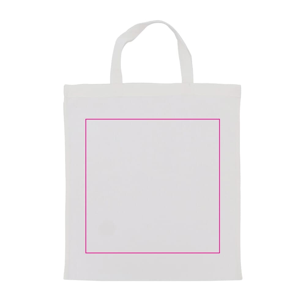 Schoudertas OEKO-TEX® gekleurd kort 140g/m² 38x42 cm Oranje