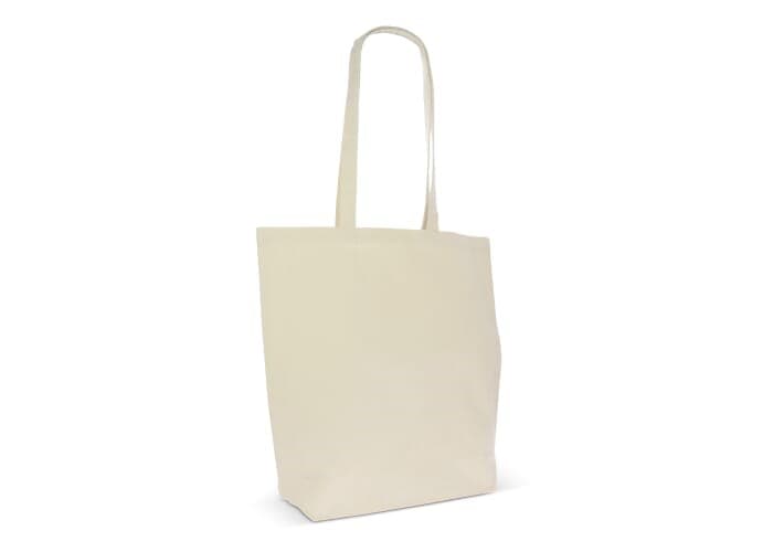 Schoudertas biologisch katoen naturel lang 270g/m² 42x12x43 cm