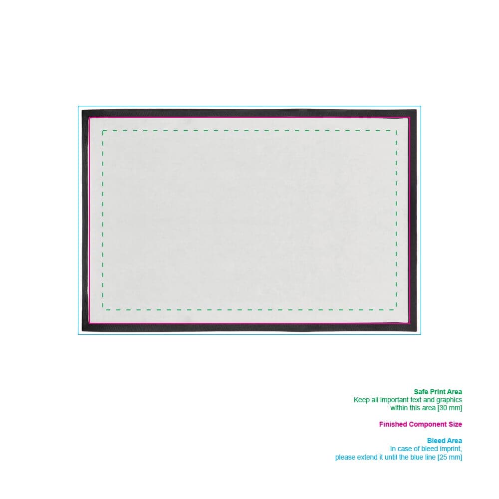 Deurmat sublimatie 50 x 75 cm Zwart