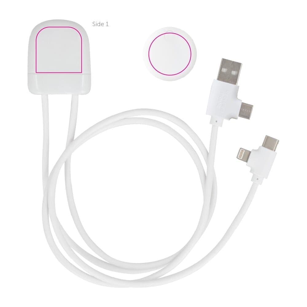 4034 - Xoopar Ice-Tag kabel voorzien van Find My tracker  Wit