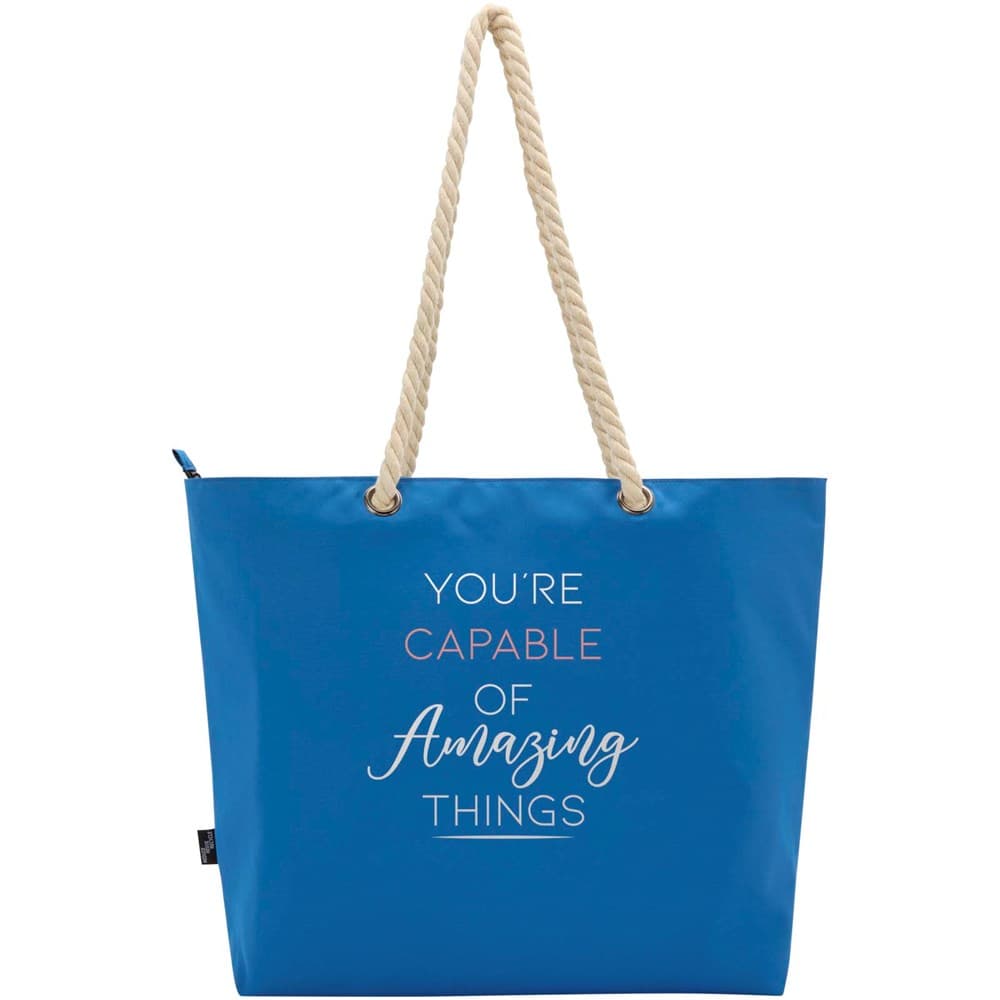 Panama GRS gerecyclede strandkoeltas met koordhandvatten 23L