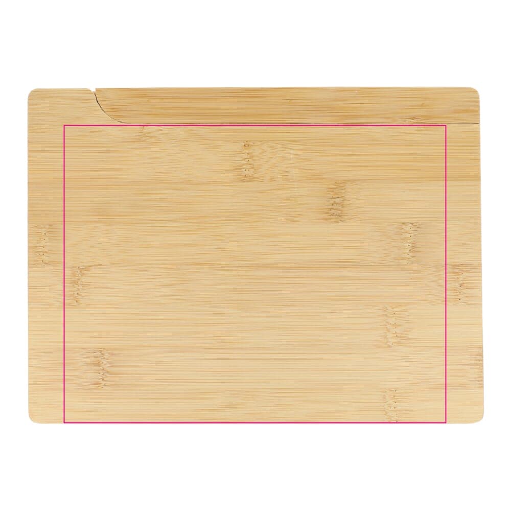 4 stuks bamboe kaas- en wijnset Natuur