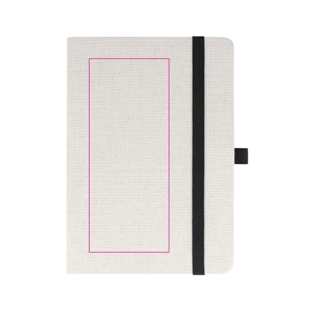 Notitieboek van gerecycled katoen &amp; R-PET A5 Beige / Zwart