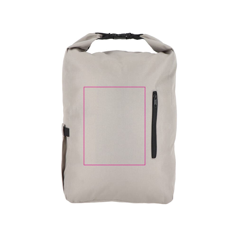 R-PET 600D Rolltop gesp rugzak 20L Zwart