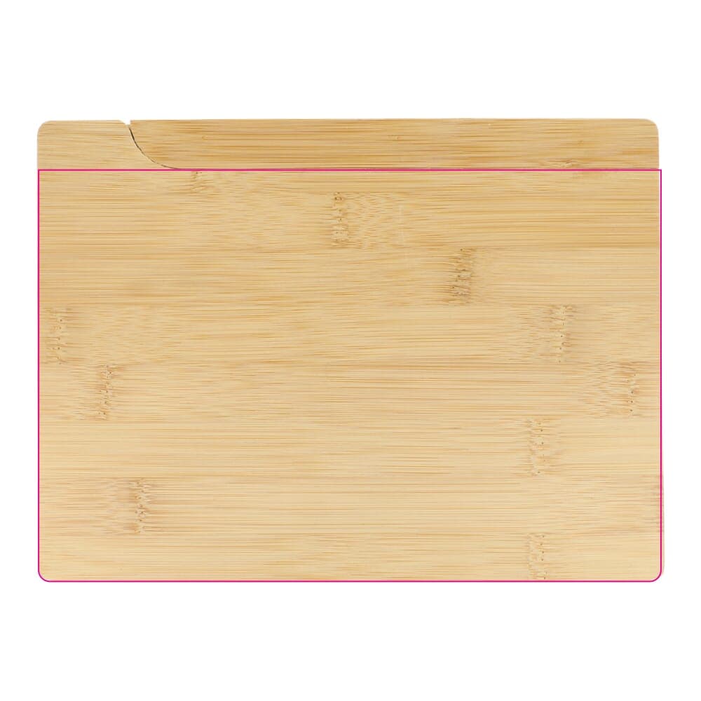 4 stuks bamboe kaas- en wijnset Natuur