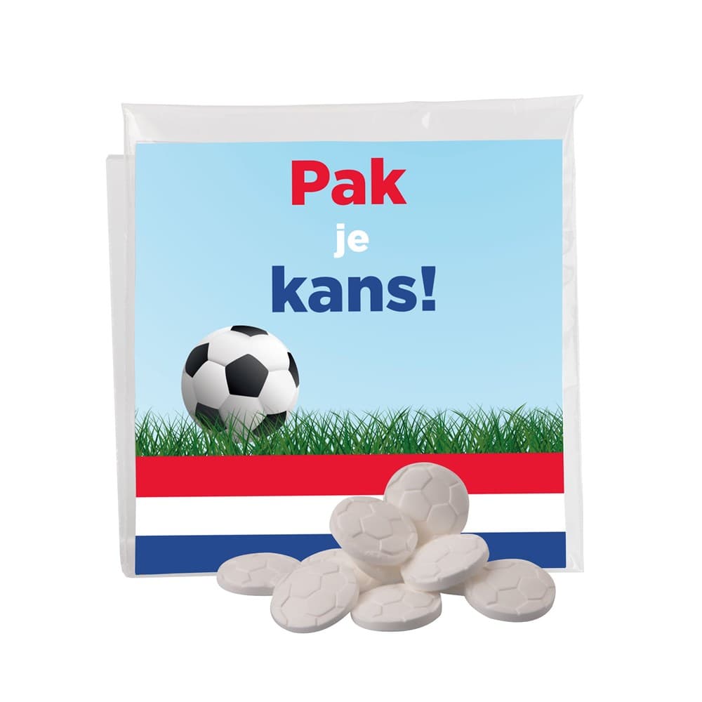 Transparant gevuld zakje snoep