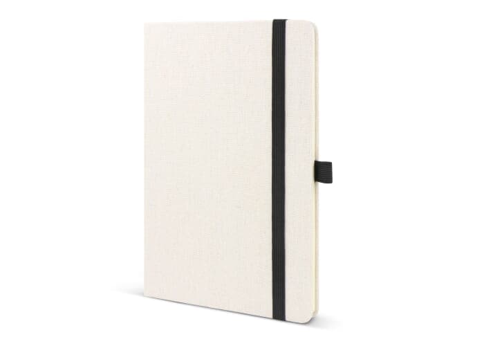 Notitieboek van gerecycled katoen &amp; R-PET A5 Beige / Zwart
