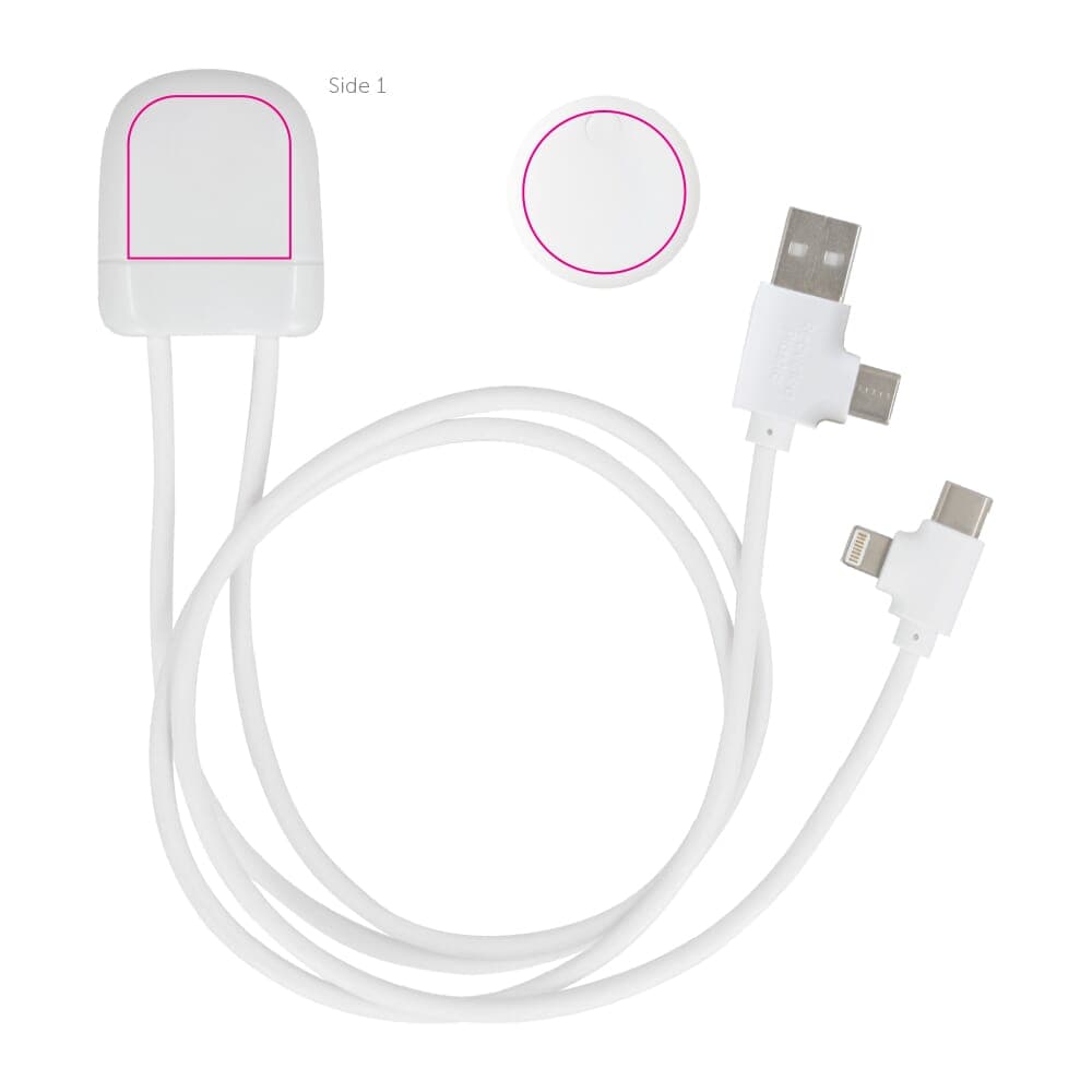 4034 - Xoopar Ice-Tag kabel voorzien van Find My tracker  Wit