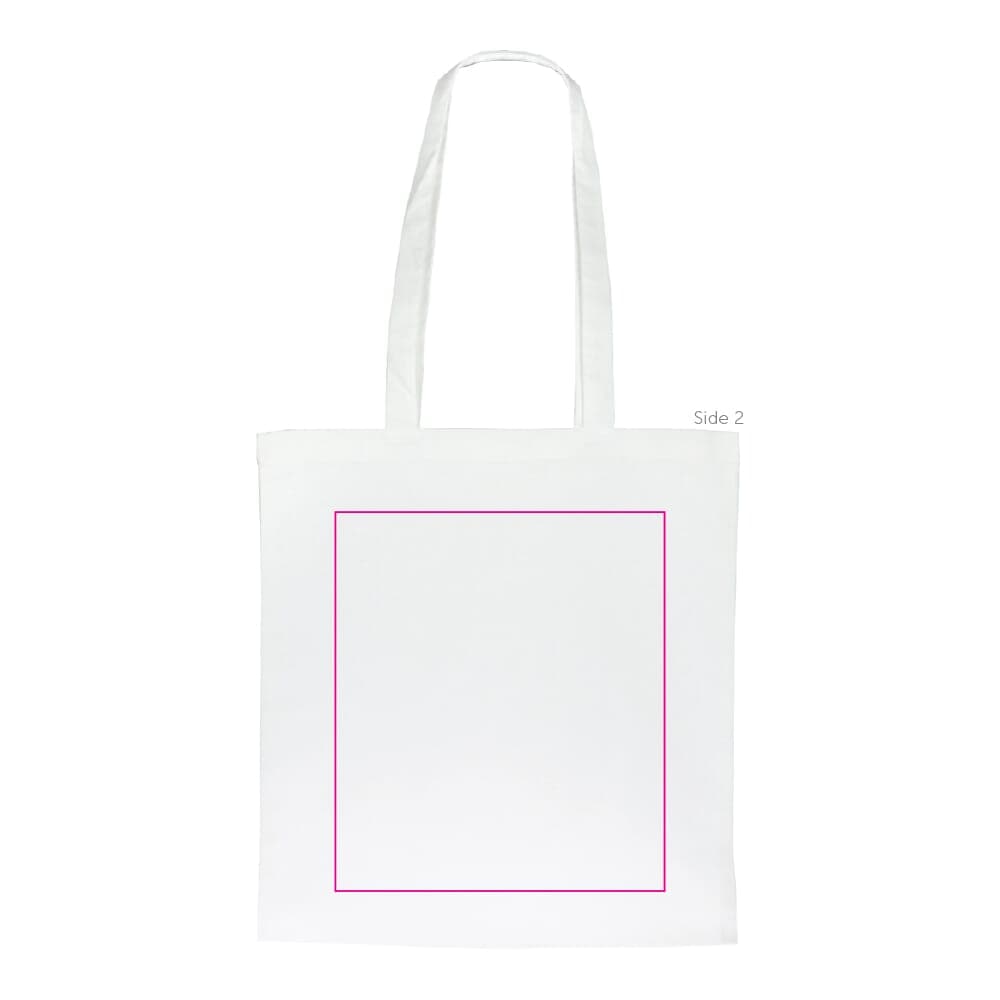 Schoudertas biologisch katoen kleur lang 140g/m² 38x42 cm Wit