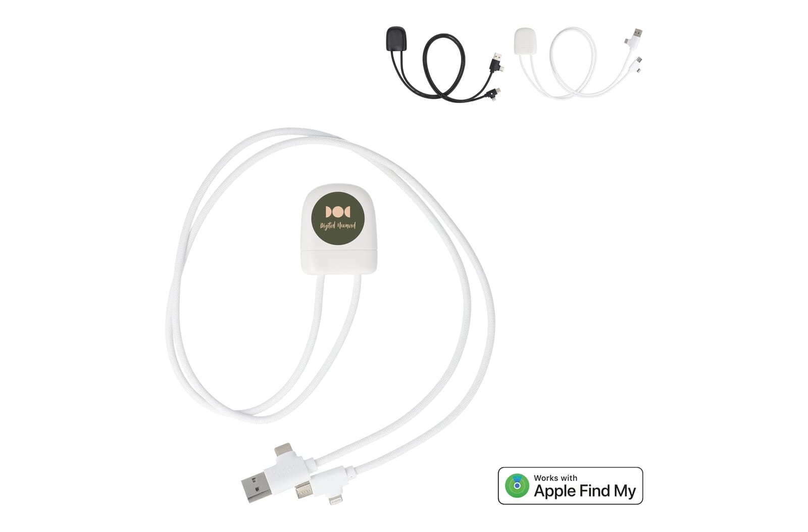 4034 - Xoopar Ice-Tag kabel voorzien van Find My tracker  Wit