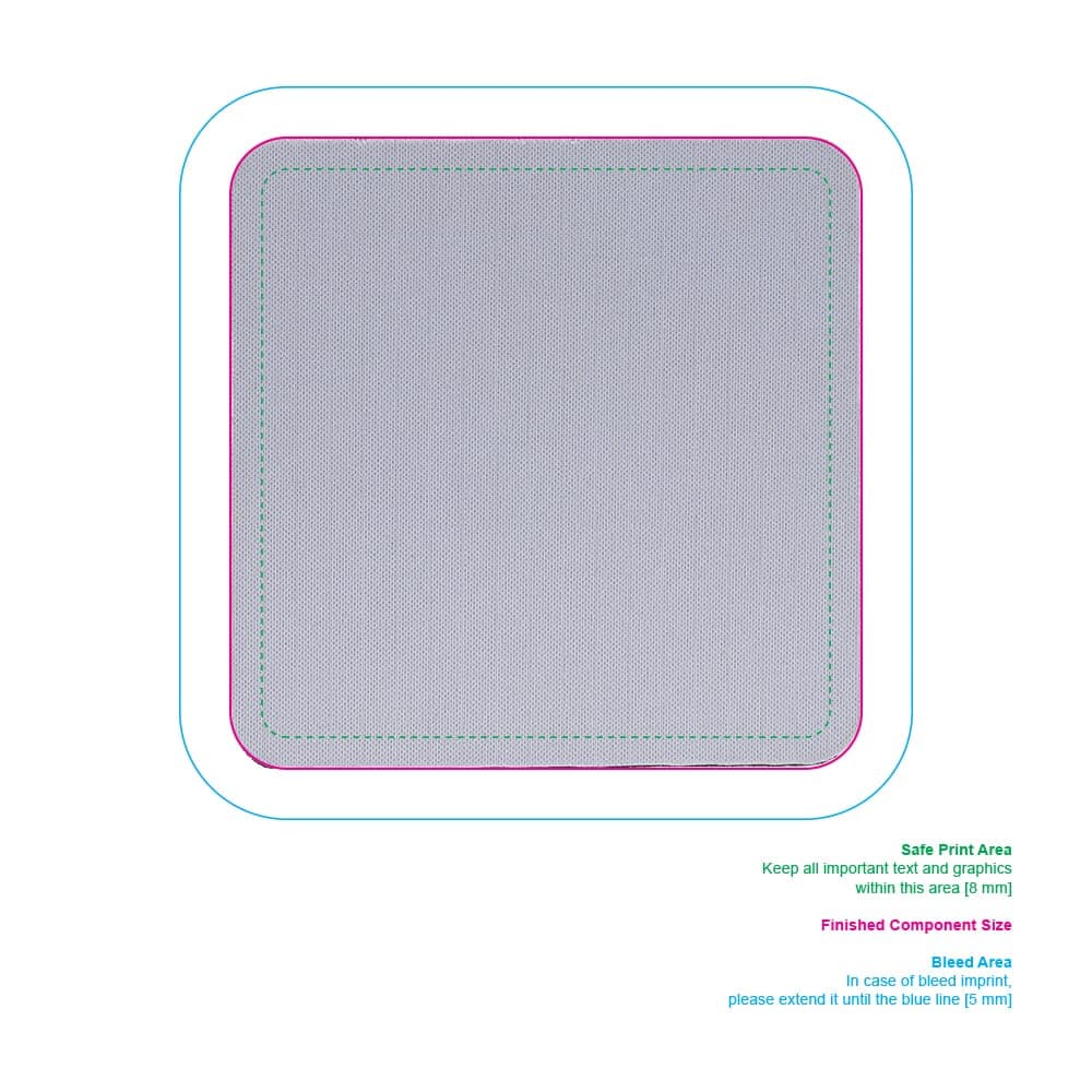 Vierkante onderzetter sublimatie Wit