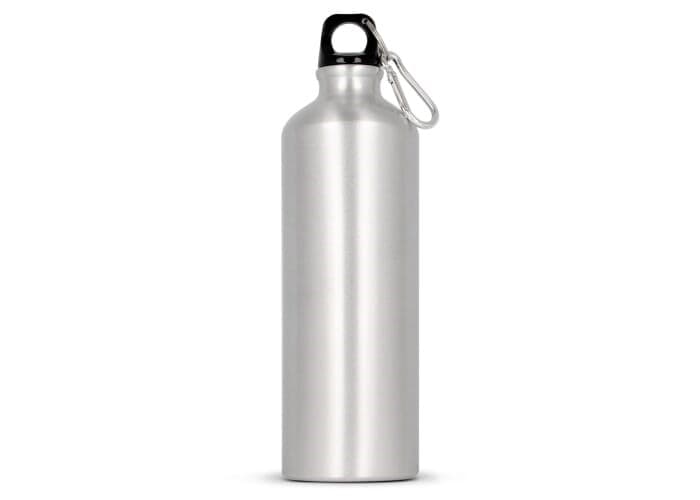 Waterfles aluminium met karabijnhaak 750ml Waterfles aluminium met karabijnhaak 750ml