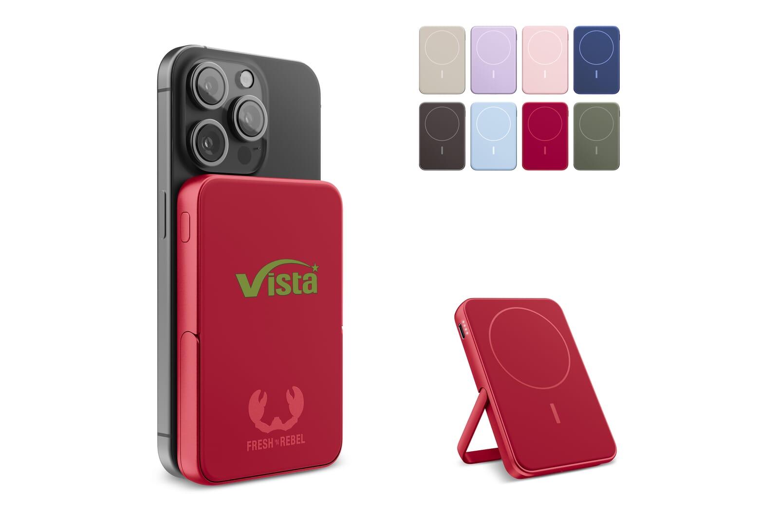 2PBM5000| Fresh 'n Rebel Geschikt voor MagSafe Draadloze Powerbank 5000mAh Pastel rose