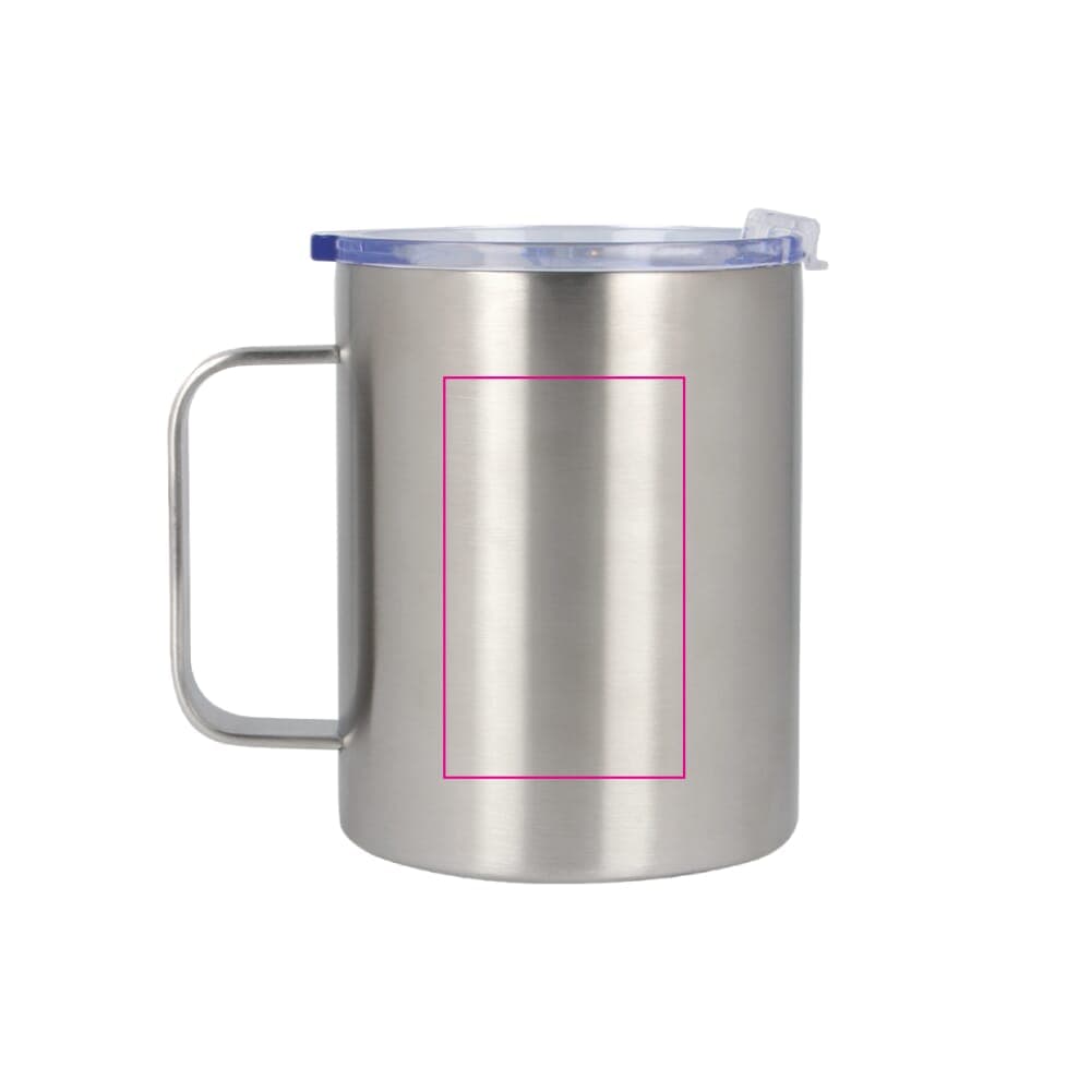 T-ceramic thermomok met deksel Danube 350ml Zilver