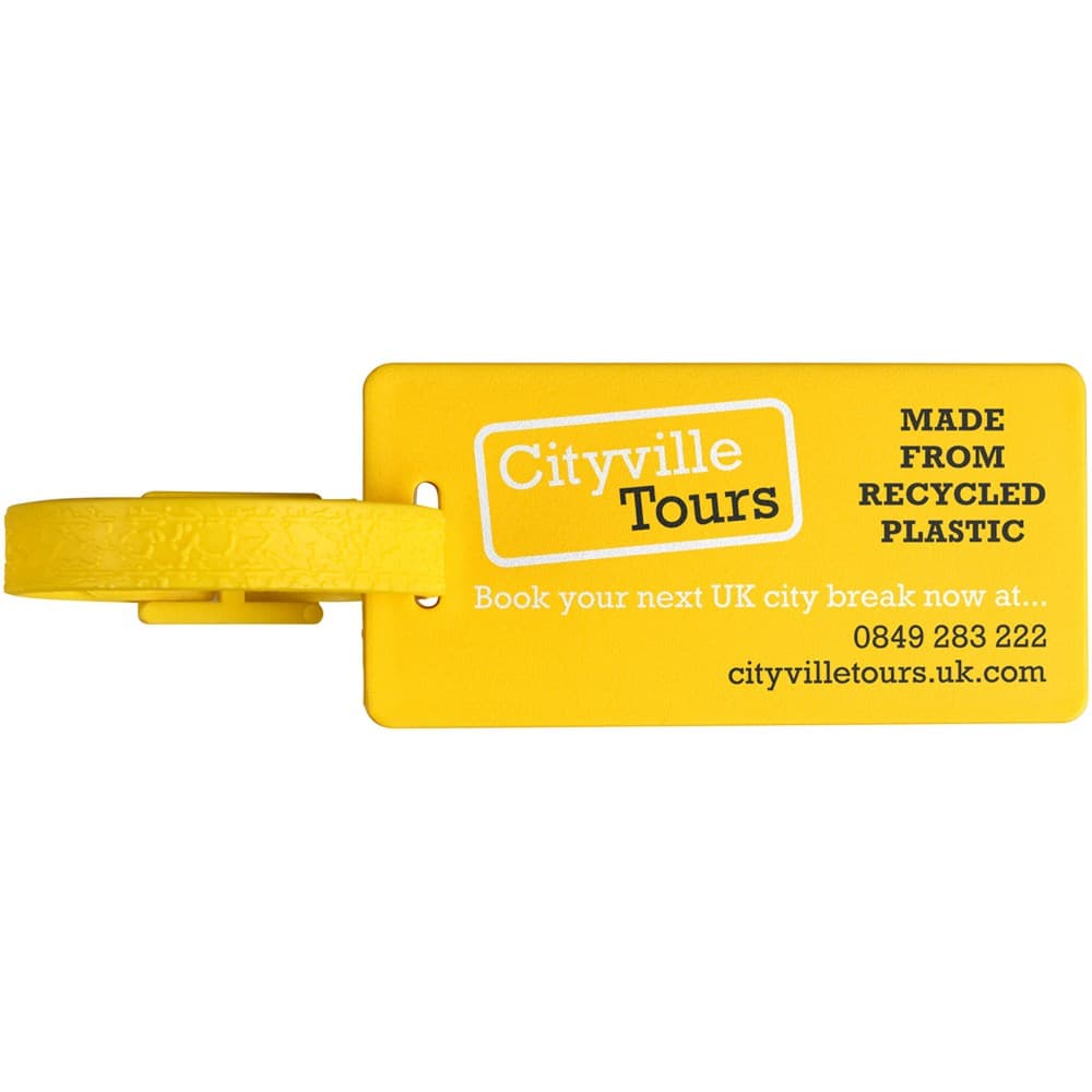 River gerecycled bagagelabel met venster River gerecycled bagagelabel met venster