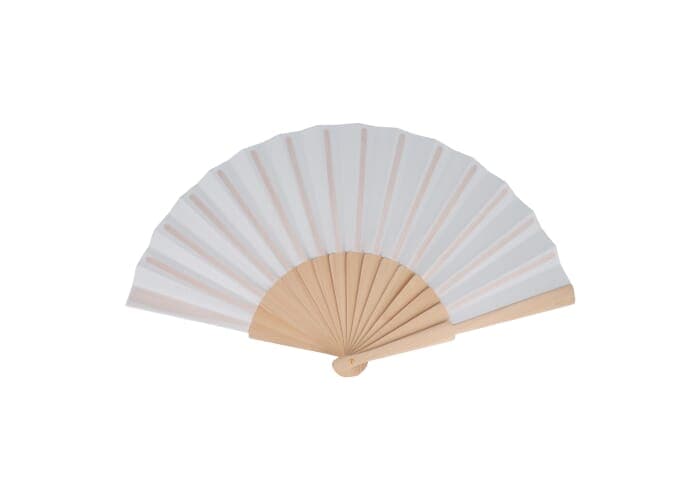 Waaier hout &amp; R-PET Wit/transparant
