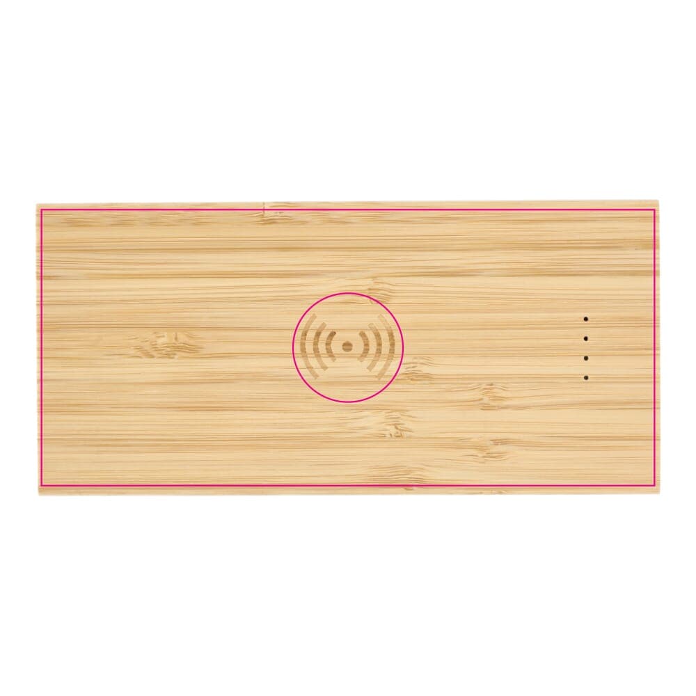 Powerbank met Draadloos Opladen Bamboe 8000 mAh Natuur