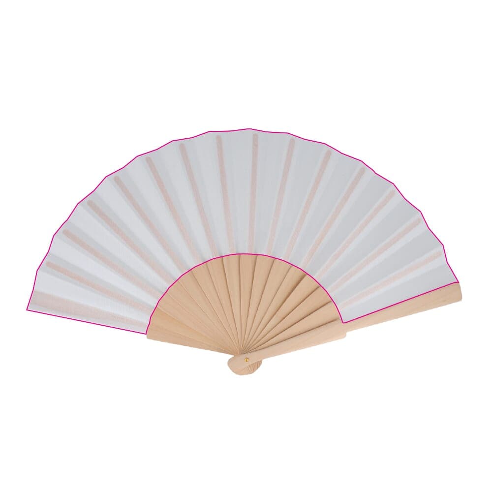 Waaier hout &amp; R-PET Wit/transparant