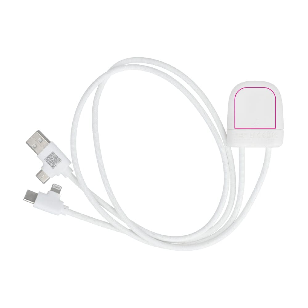 4034 - Xoopar Ice-Tag kabel voorzien van Find My tracker  Wit
