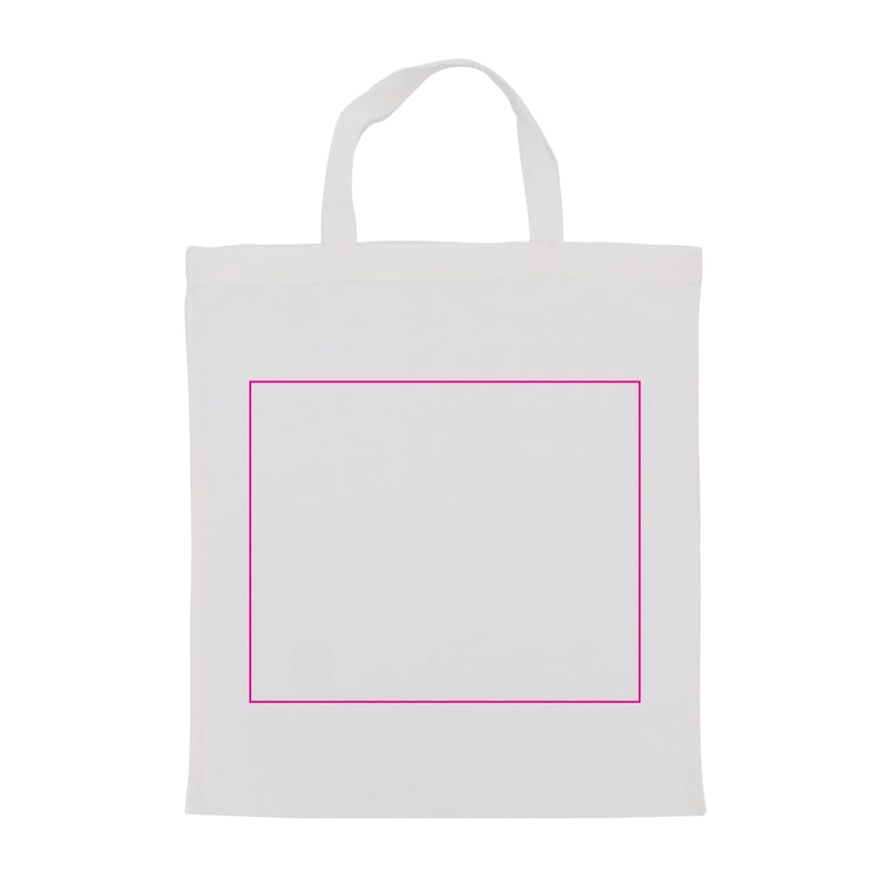 Schoudertas OEKO-TEX® gekleurd kort 140g/m² 38x42 cm Oranje