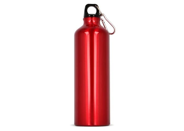Waterfles aluminium met karabijnhaak 750ml Waterfles aluminium met karabijnhaak 750ml