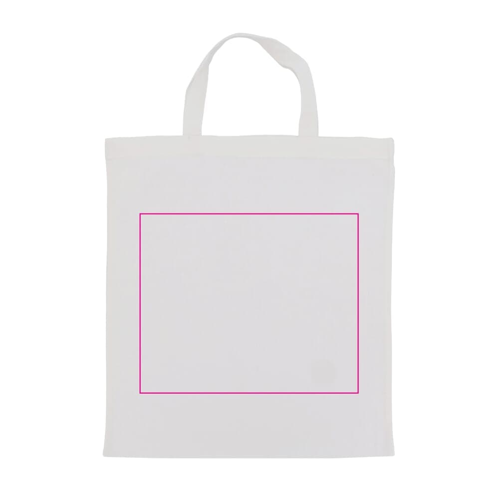 Schoudertas OEKO-TEX® gekleurd kort 140g/m² 38x42 cm Oranje