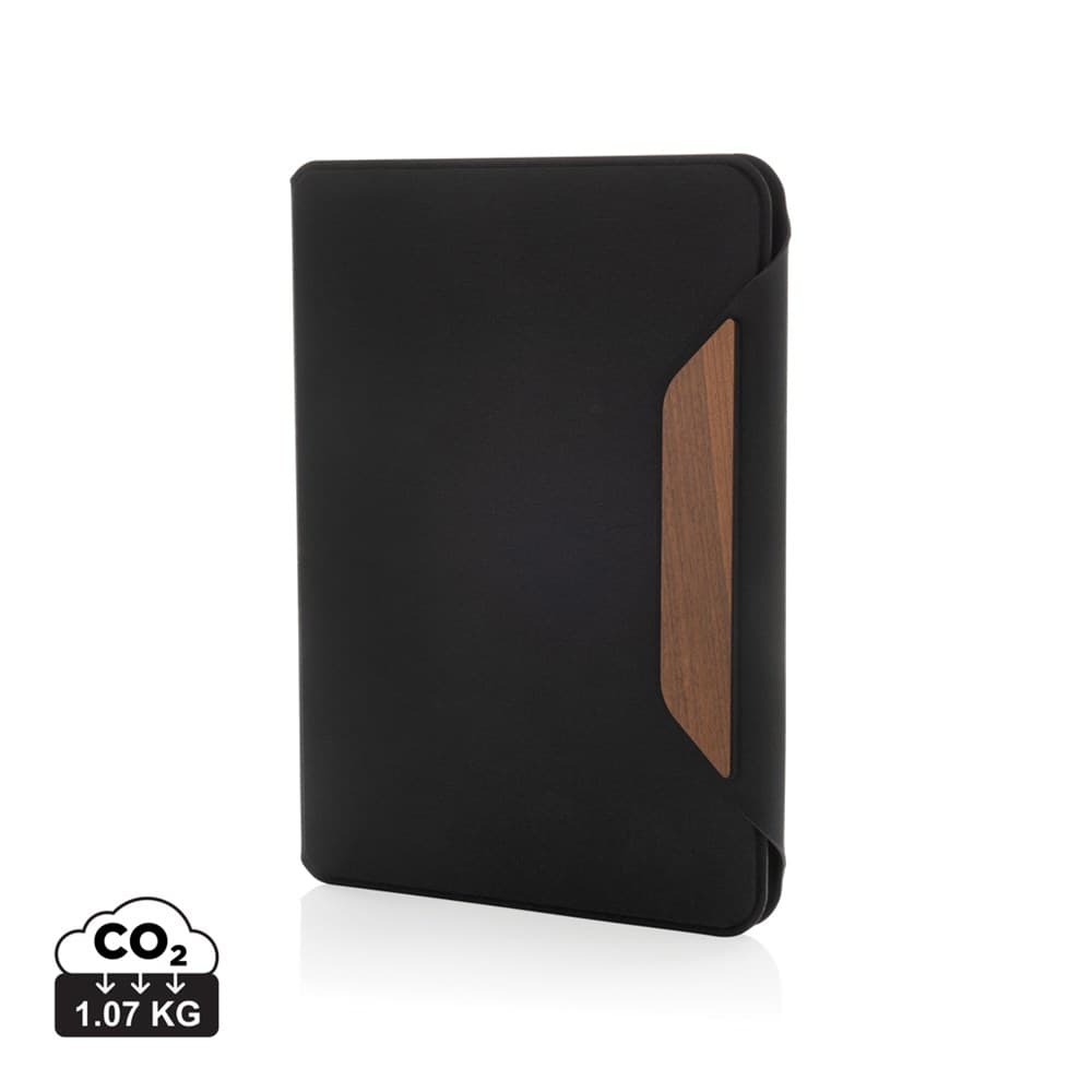 Teri AWARE™ RPET en walnoot A5-portfolio