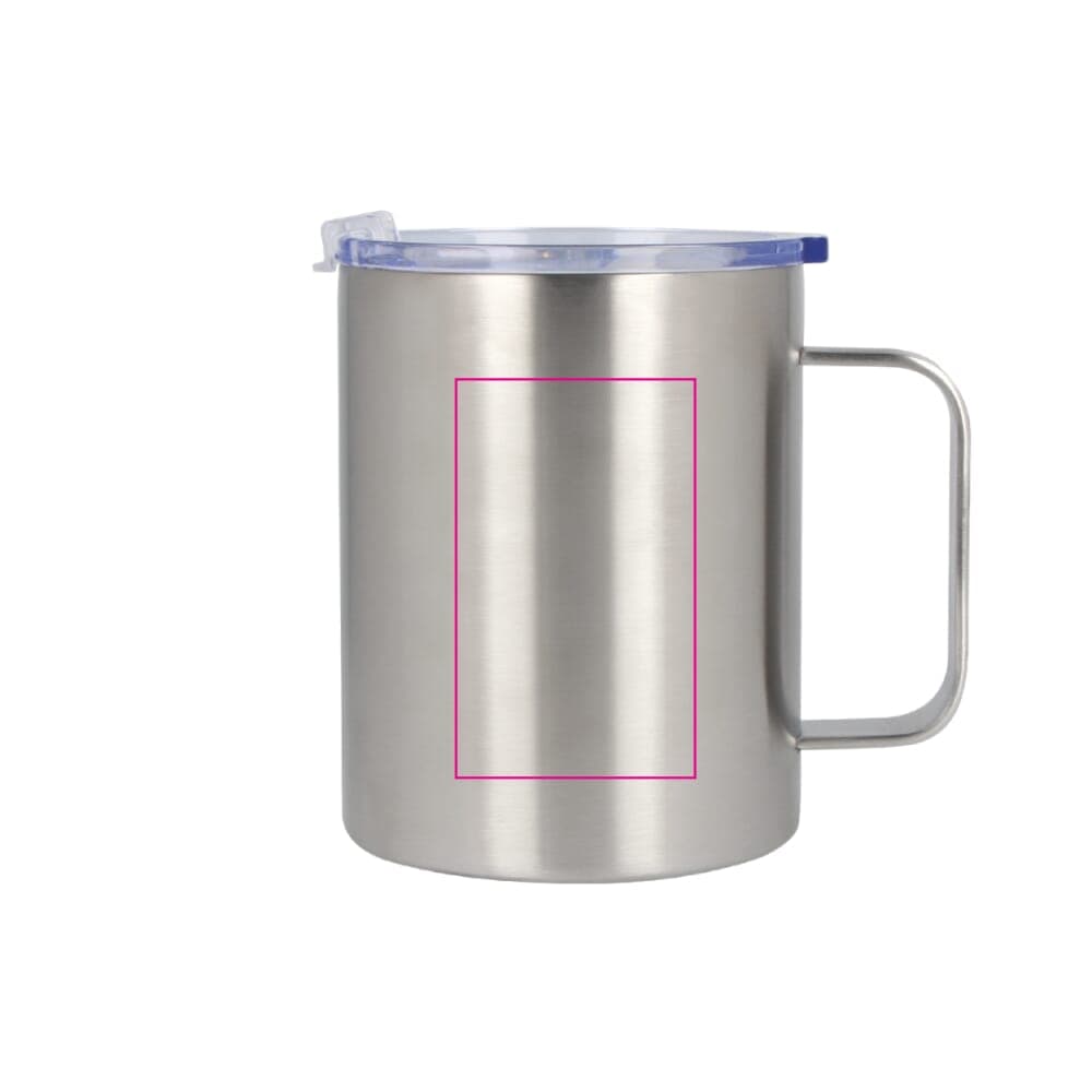 T-ceramic thermomok met deksel Danube 350ml Zilver