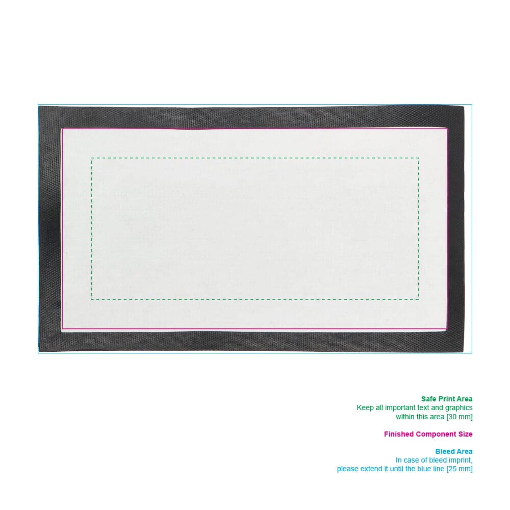 Barmat sublimatie 44 x 25 cm Zwart