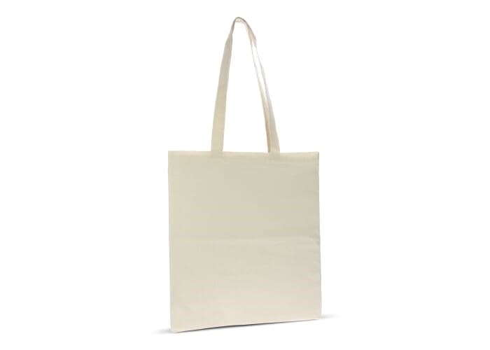 Schoudertas biologisch katoen naturel lang 140g/m² 38x42 cm