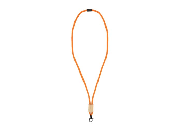 R-PET paracord lanyard Oranje