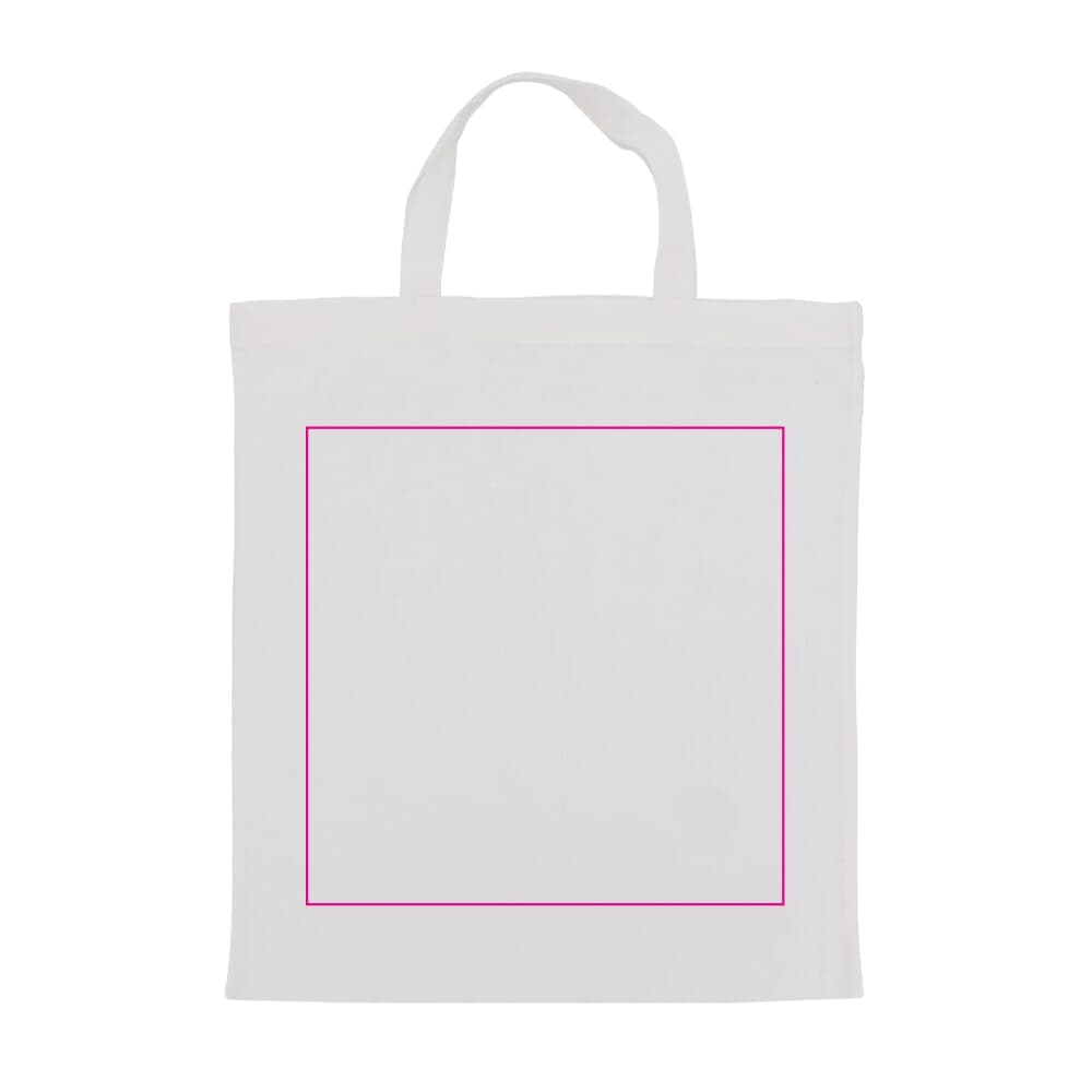 Schoudertas OEKO-TEX® gekleurd kort 140g/m² 38x42 cm Oranje