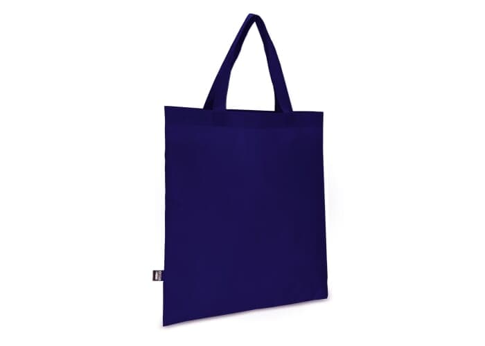 R-PET Draagtas non-woven korte handvatten 38 x 42cm 75g/m² Donkerblauw