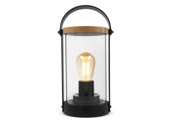 Edison Bamboe Lamp Zwart