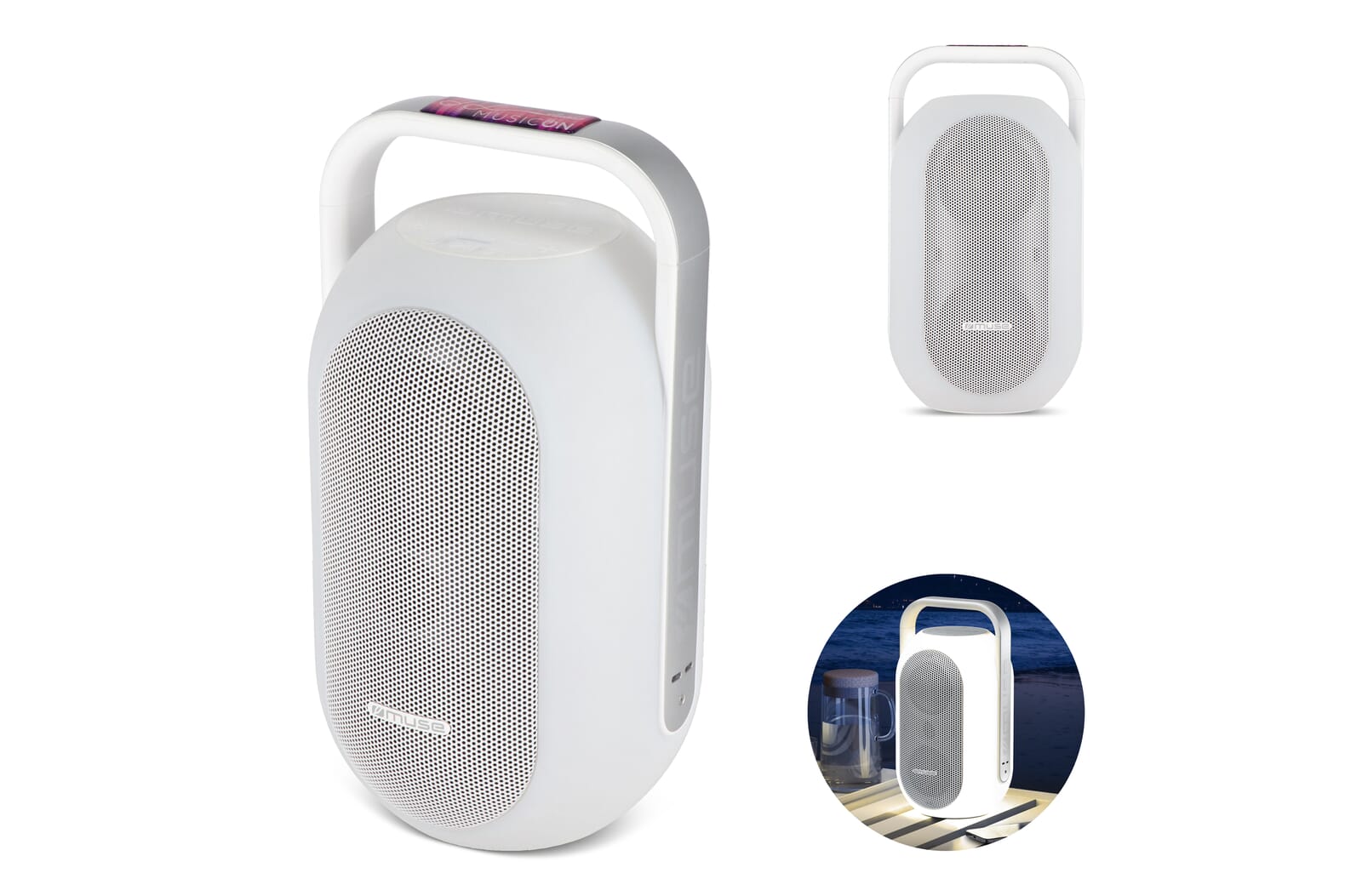 ML-625| Muse Ambient Light Bluetooth Speaker IPX4 Wit