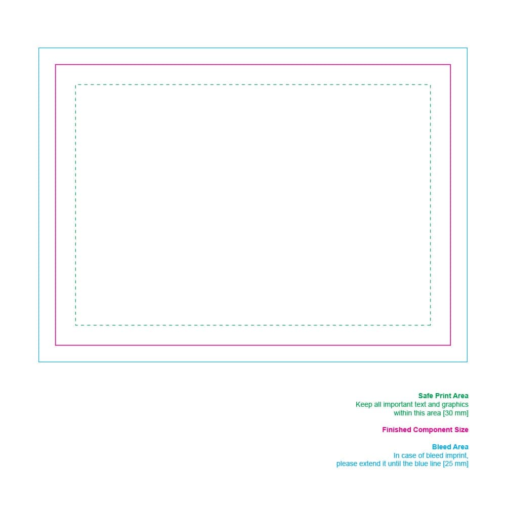 A2 bureau mat sublimatie 59 x 42 cm Wit