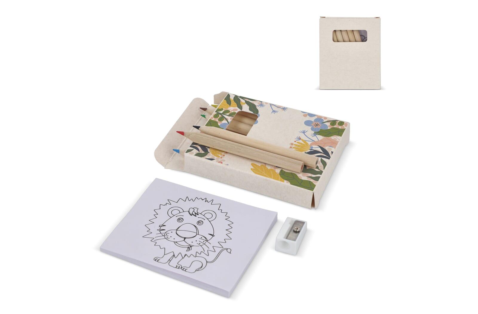 8-delige kleurset in gerecyclede melkpakdoos Ecru