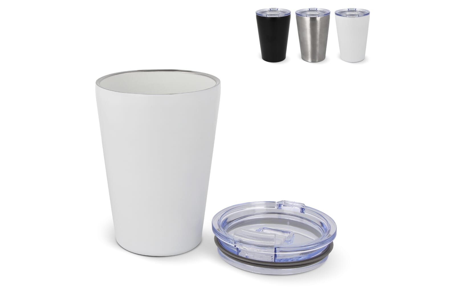 T-ceramic thermo beker Murray met deksel 300ml Wit