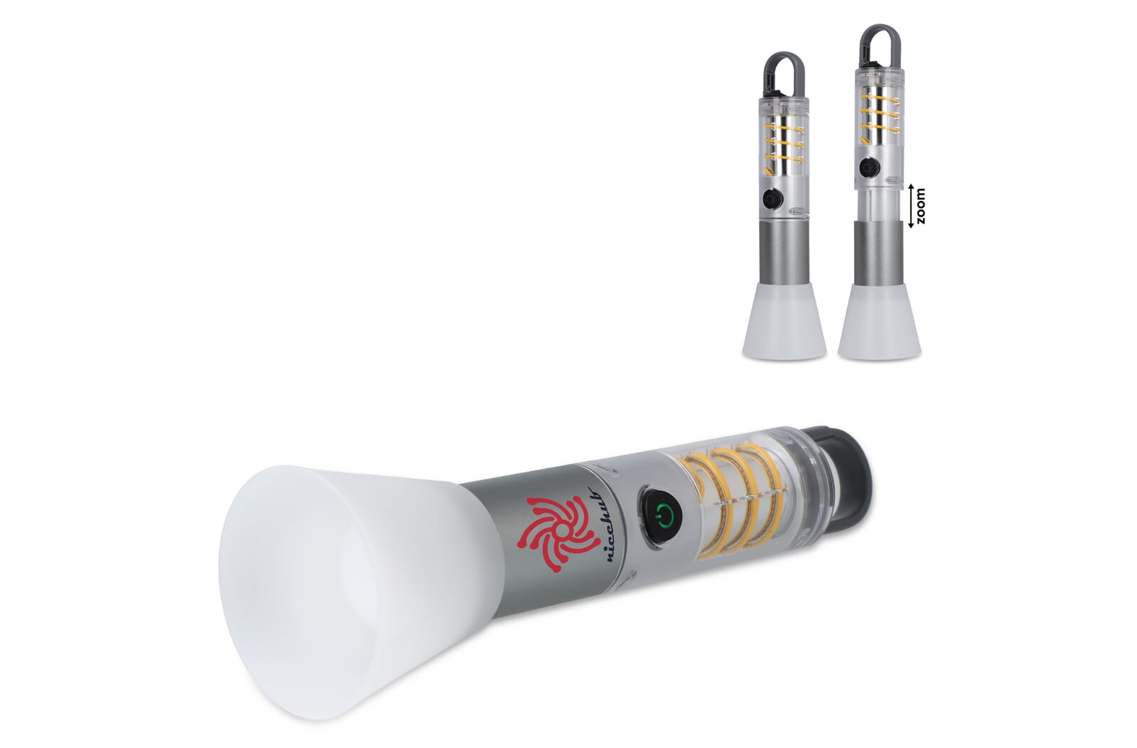 Multifunctionele zaklamp van gerecycled materiaal Zilver