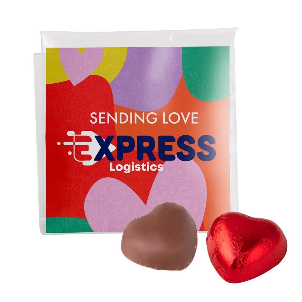 Transparant gevuld zakje snoep