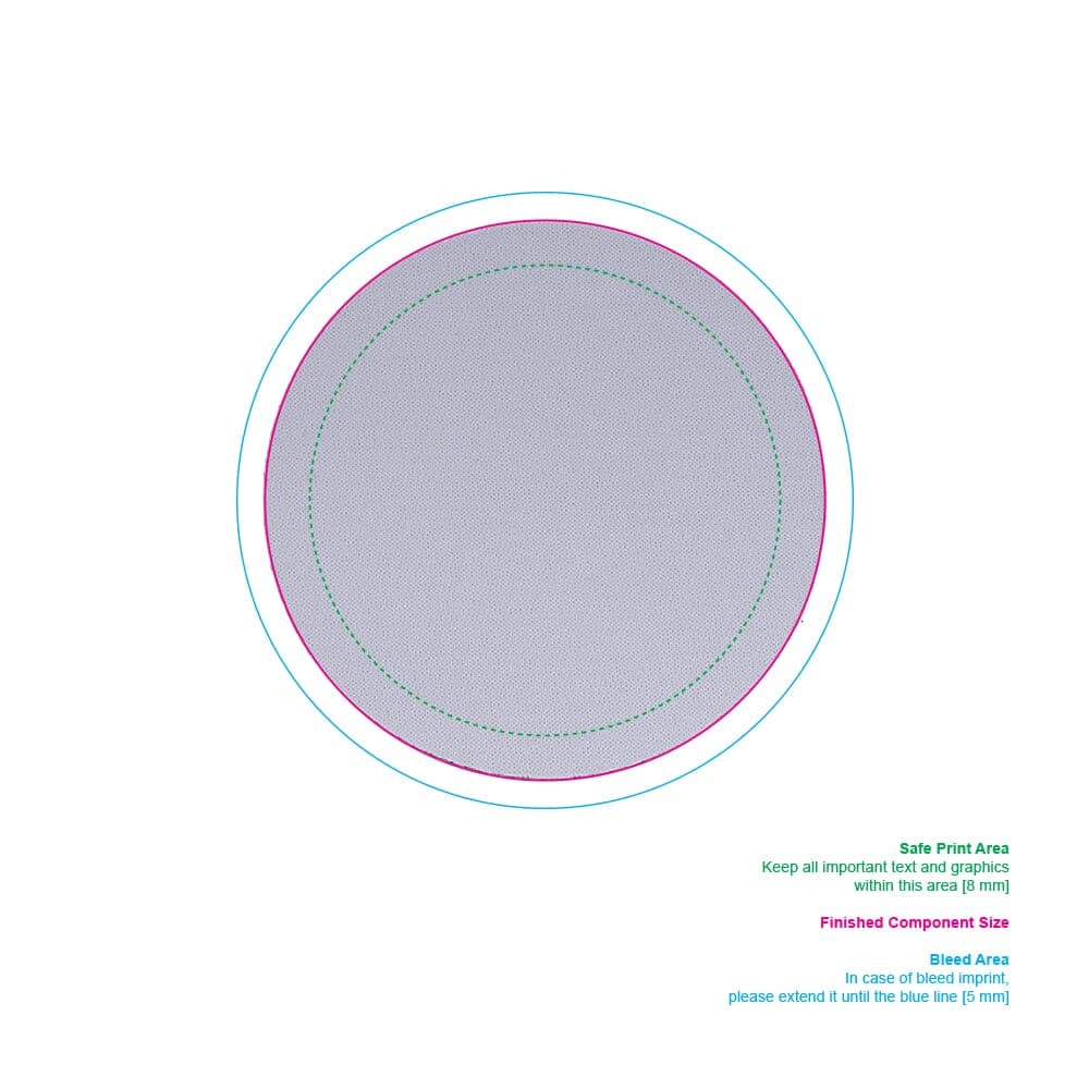 Ronde onderzetter sublimatie Wit