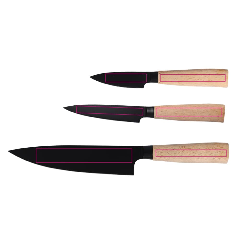 InSideOut 3 delige  Essential messenset Ravn Hout