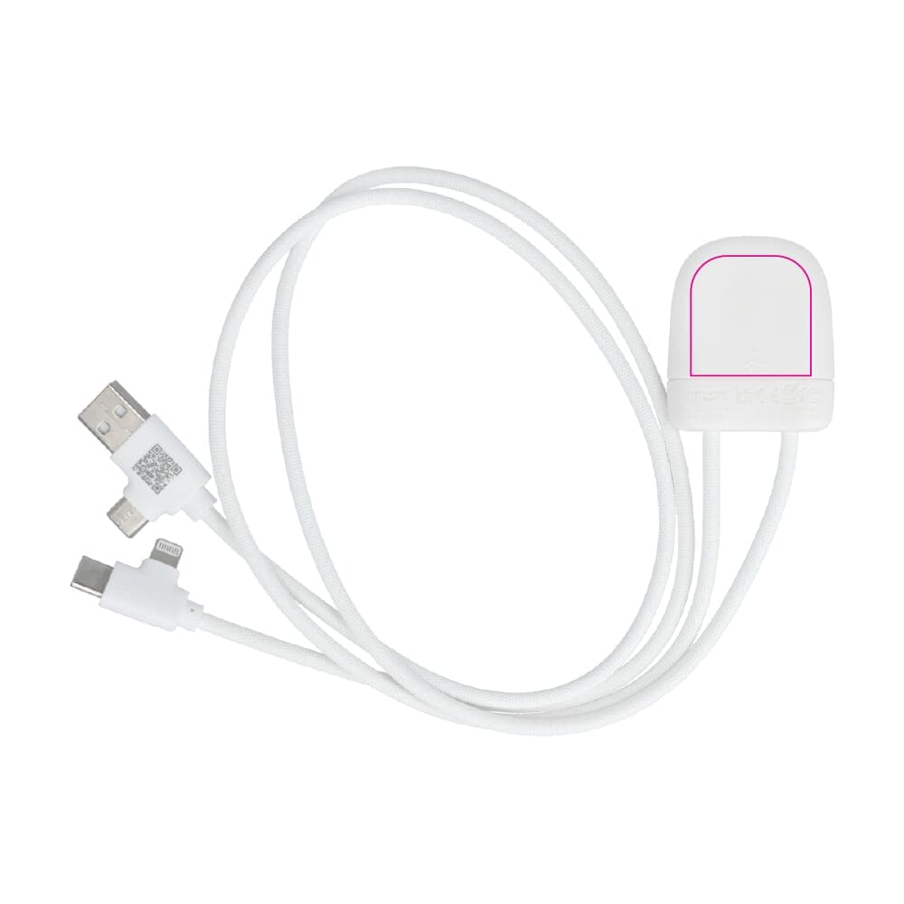 4034 - Xoopar Ice-Tag kabel voorzien van Find My tracker  Wit