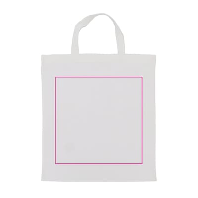 Schoudertas OEKO-TEX® gekleurd kort 140g/m² 38x42 cm Oranje